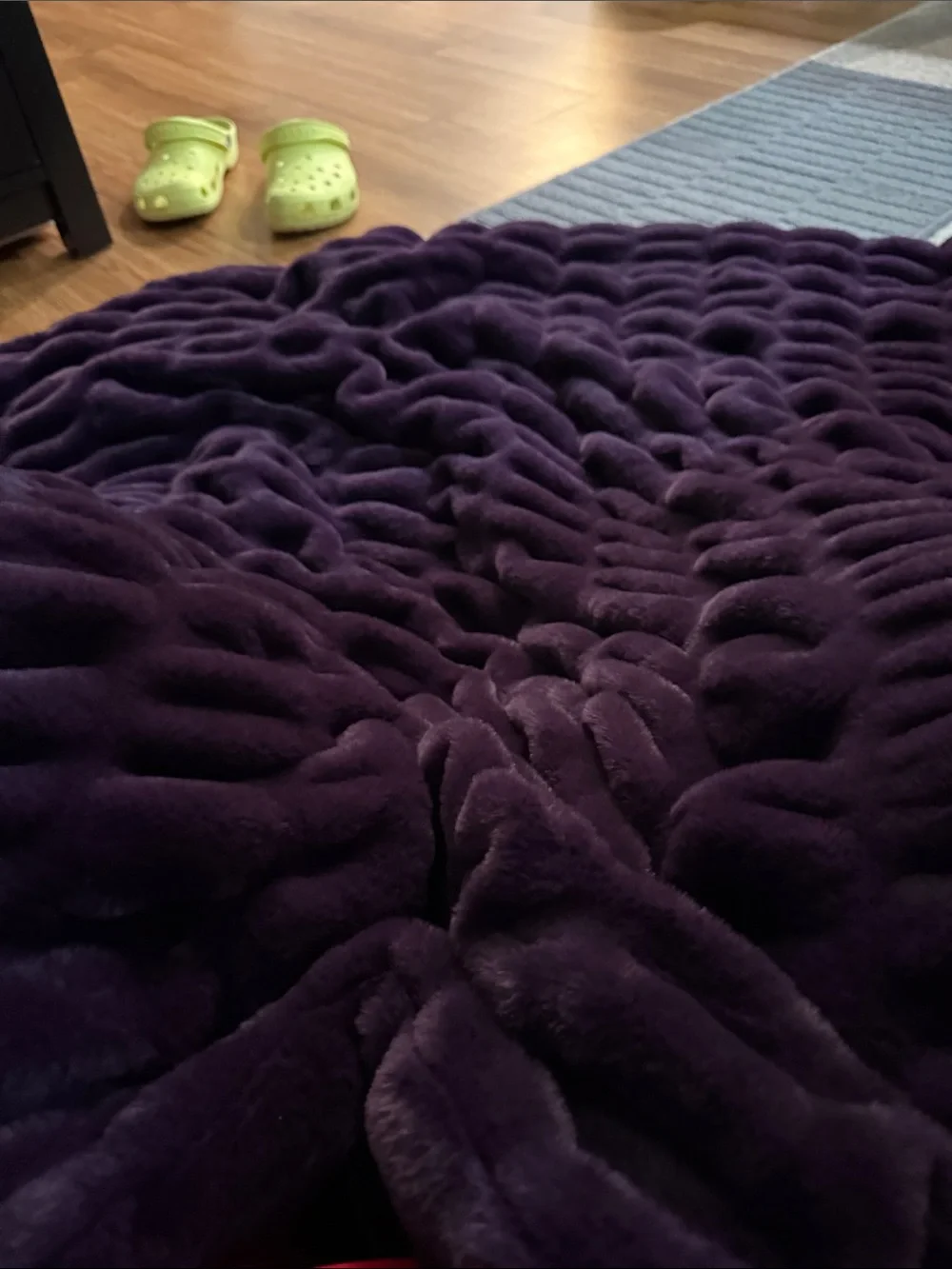 lola Plush Throw Blanket in Deep Plum
